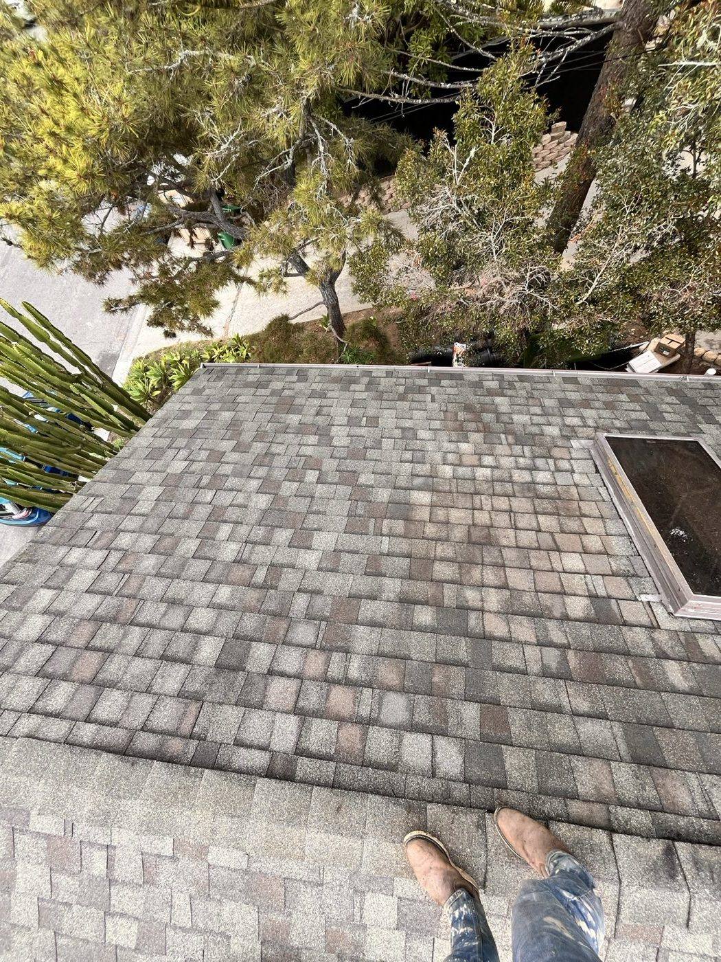 Composition Roof after cleaning by Valley Wash Pros