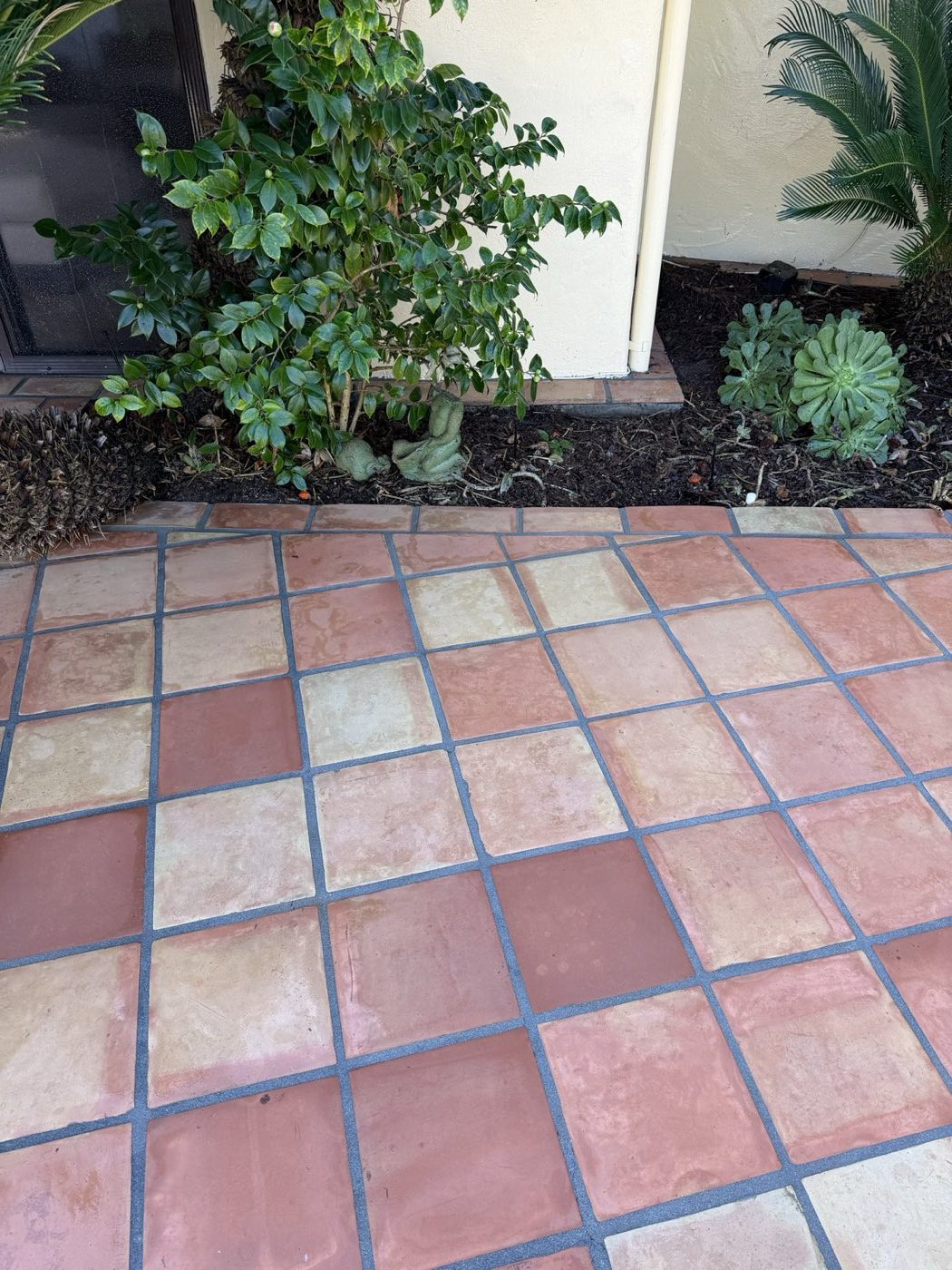 The same tile cleaned