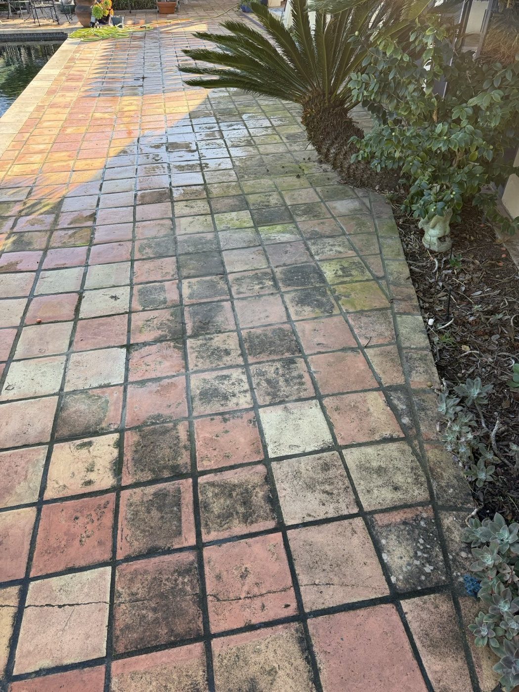 Concrete Tile Roof before cleaning by Valley Wash Pros