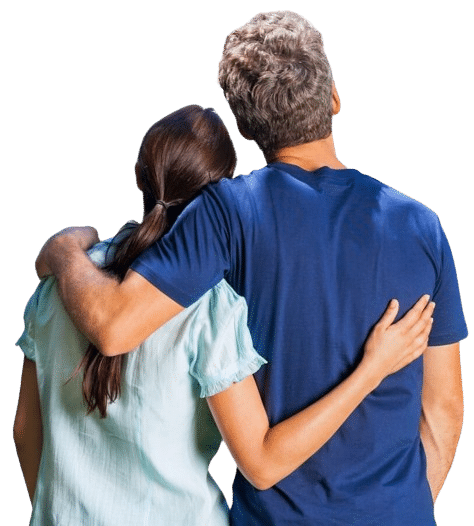 Homeowners admiring their freshly cleaned home